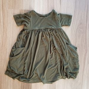 Remie Girl Olive Day Dress